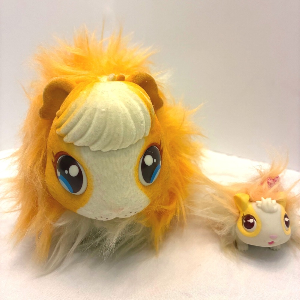 Little Live Pets Moose Toys Guinea Pig & Baby Toy Set Orange Plush Pet Figures